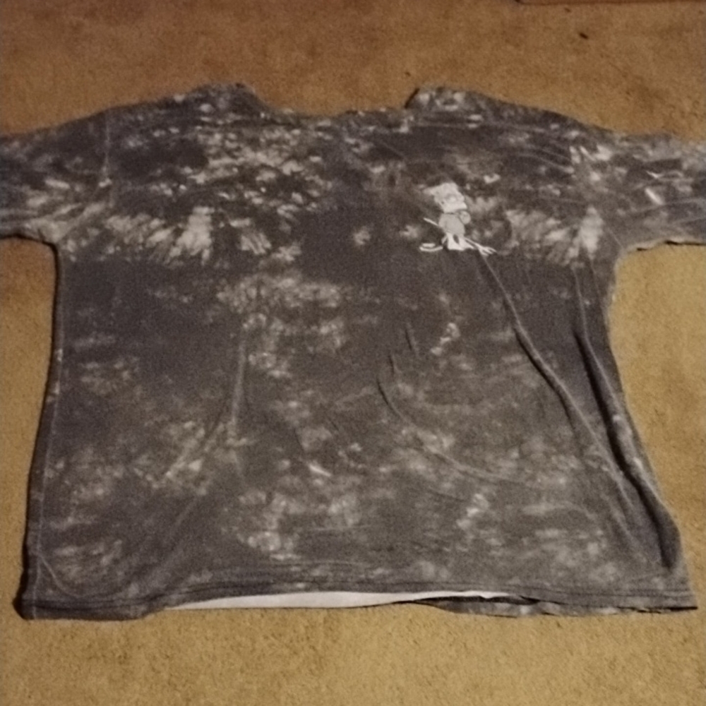 Lil Peep Hellboy Bart Simpson Gray Tie-Dye XL T-Shirt